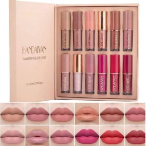 Handaiyan 12-Piece Matte Velvet Lip Gloss