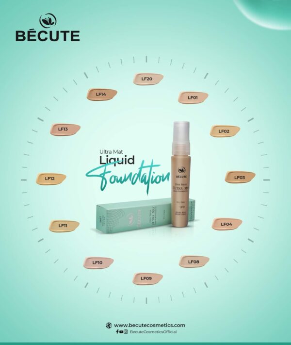 Becute Ultra Matt Liquid Foundation-Oil Free