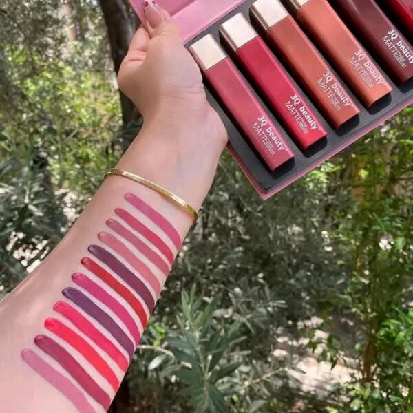 3Q Beauty Matte Lip Gloss - 12PCS Tray Set - Image 3