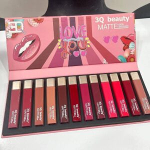 3Q Beauty Matte Lip Gloss - 12PCS Tray Set