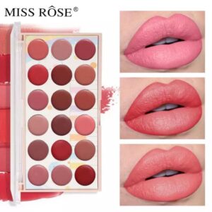 Miss Rose 18 Color Creamy Lipstick Palette