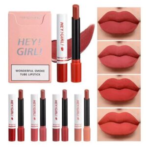 Heng Fang Hey Girl Smoke Tube Matte Lipstick 4Pcs