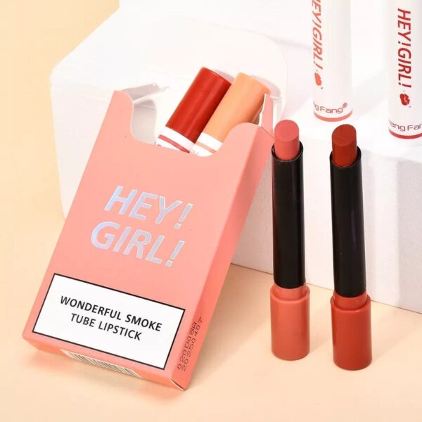 Heng Fang Hey Girl Smoke Tube Matte Lipstick 4Pcs - Image 3