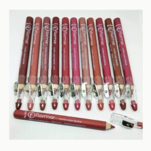 Flormar Lip Pencil Lip Liner Waterproof Pack of 12