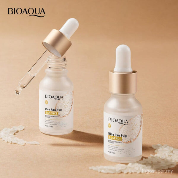 Bioaqua Rice Raw Pulp Essence Face Serum 15ml - Image 2