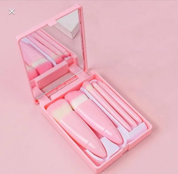 5 Pcs Mini Travel Makeup Brush Set - Image 2
