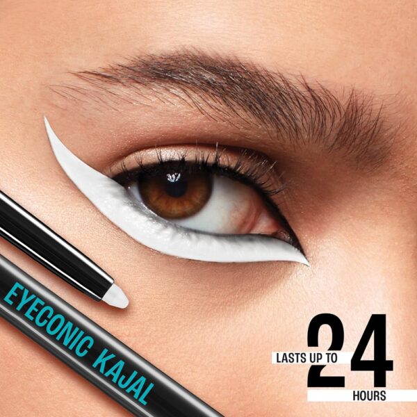 Eyeconic Kajal - Lakme - Black & White Waterproof - Long Lasting For 10 hrs - Image 4