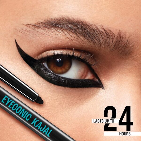 Eyeconic Kajal - Lakme - Black & White Waterproof - Long Lasting For 10 hrs - Image 2