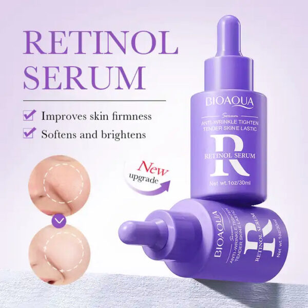 Bioaqua Anti Wrinkle Tighten Tender Skin Lastic Retinol Face Serum 30ml - Image 2