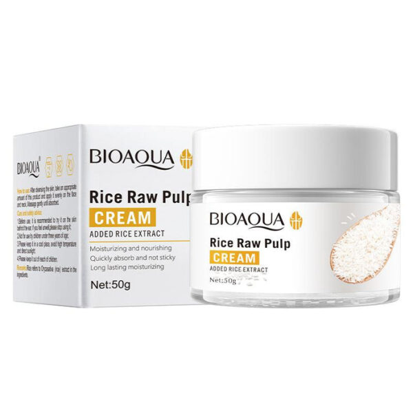 BIOAQUA Rice Raw Pulp Facial Cream - Moisturizing Face Cream 50G - Image 2