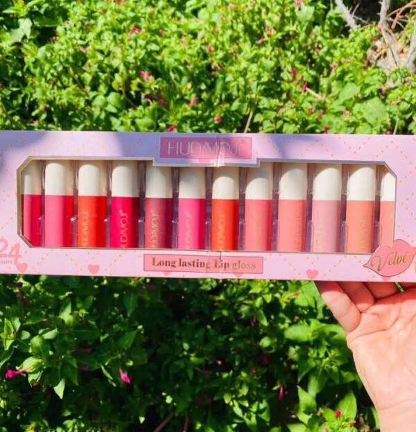 Hudamoji Long Lasting Matte Lip Gloss (PACK OF 12)