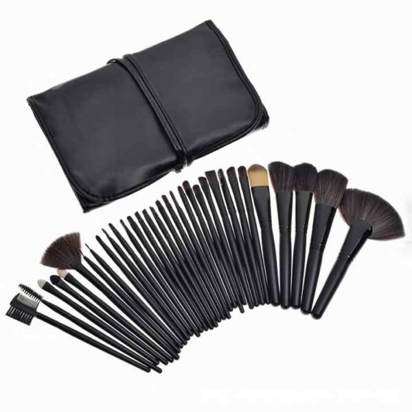 32 Pc Makeup Brush Set, Eye Blending Makeup Brushes with Bag - Image 2