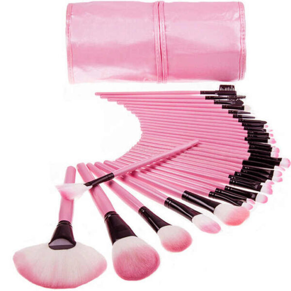 32 Pc Makeup Brush Set, Eye Blending Makeup Brushes with Bag - Image 5