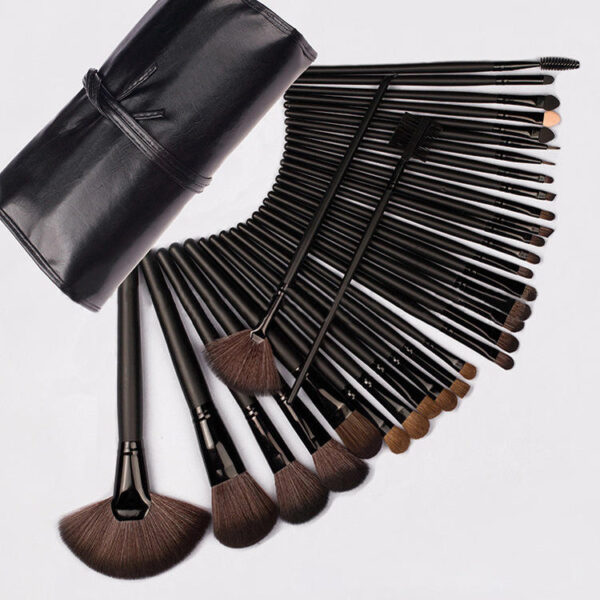 32 Pc Makeup Brush Set, Eye Blending Makeup Brushes with Bag - Image 3