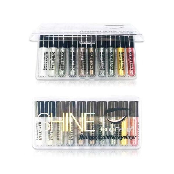 Hengfang Diamond Liquid Glitter Eyeliner 10Pcs Set - Image 2