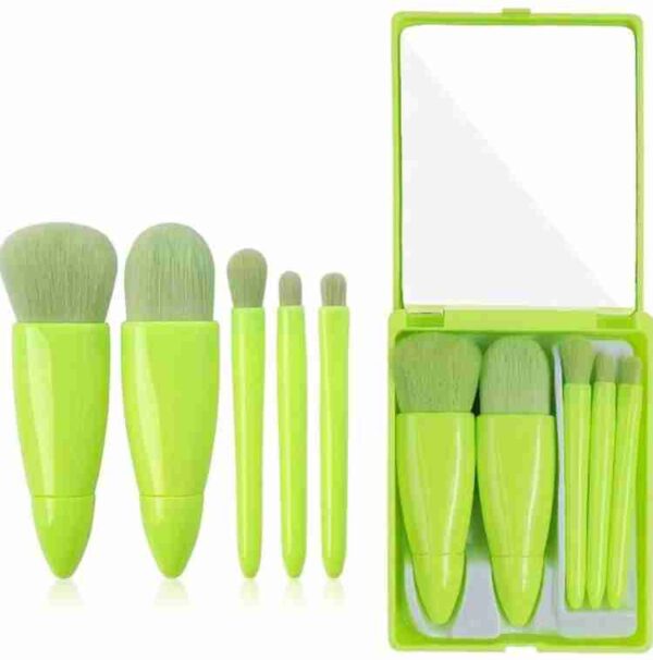 5 Pcs Mini Travel Makeup Brush Set - Image 3