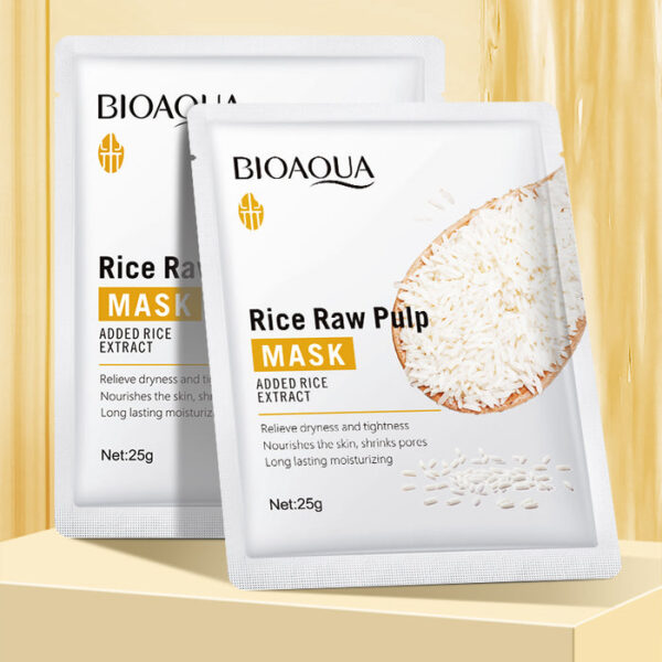 Bioaqua Rice Raw Pulp Moisturizing Face Mask Sheet