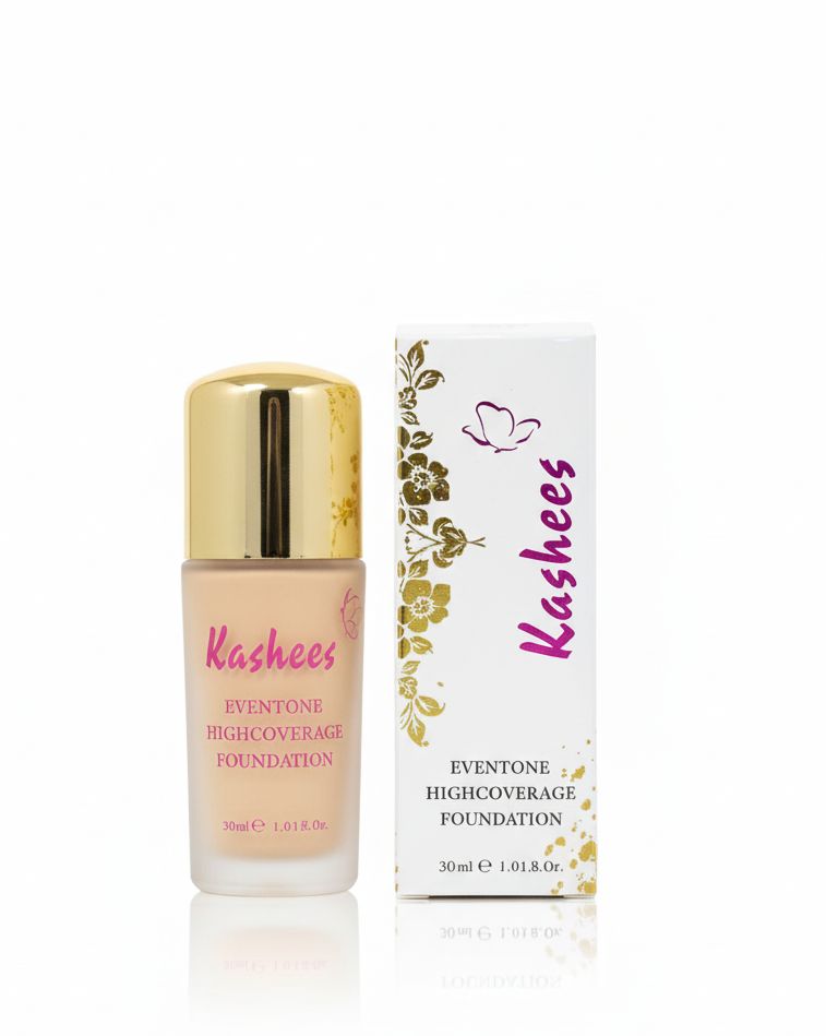 Kashees Eventone High Coverage Foundation – Flawless, Long-Lasting & Lightweight Formula (30ml)