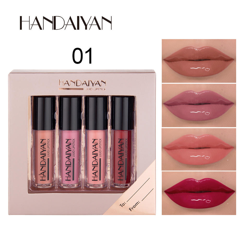 Handaiyan Liquid Lipstick Set – Long Lasting Matte & Gloss pack of 4