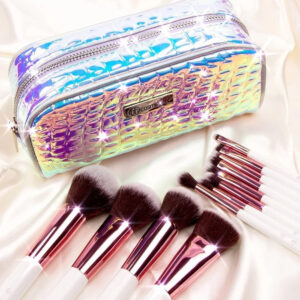 BH Cosmetics Crystal Quartz – 12 Piece Makeup Brush Set with Bag
