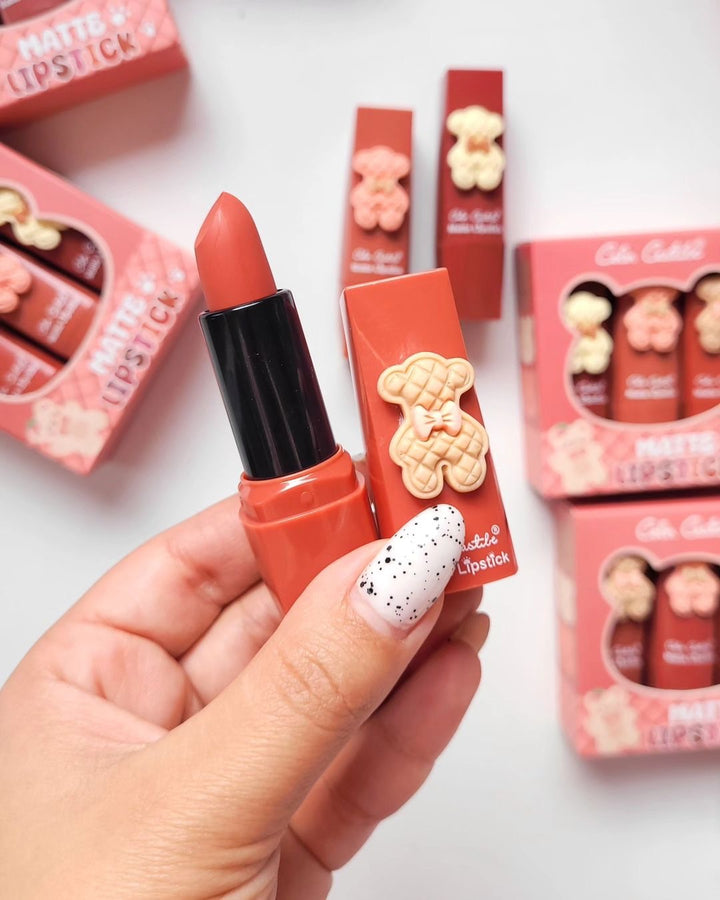 Color Castle Bear Matte Lipstick Set (3pcs) – Cute Mini Matte Lipsticks - Image 2