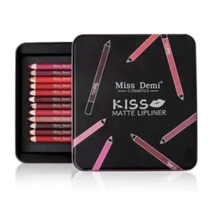Miss Demi Matte Creamy Lip Liner – 12 Shades Waterproof Set